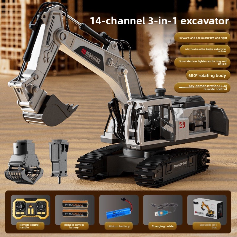 14CH 3-in-1 RC Alloy Excavator - огляд і ціна Home Automation Tutorial