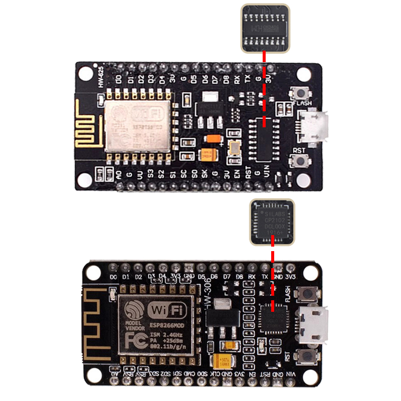 Wireless Module CH340/CP2102/C - огляд і ціна Esp8266 Nodemcu Board